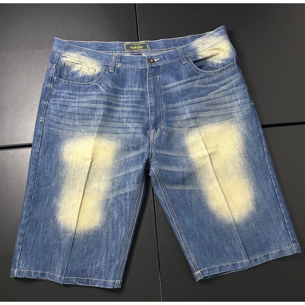 Halifax Blue Denim Shorts Mens 44
